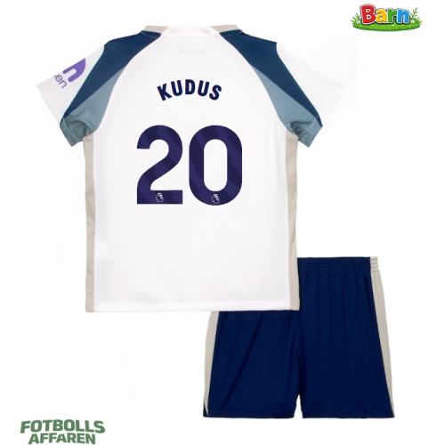 Tottenham Hotspur Mohammed Kudus #20 Hemmaställ Barn 2025-26 Kortärmad (+ Korta byxor)